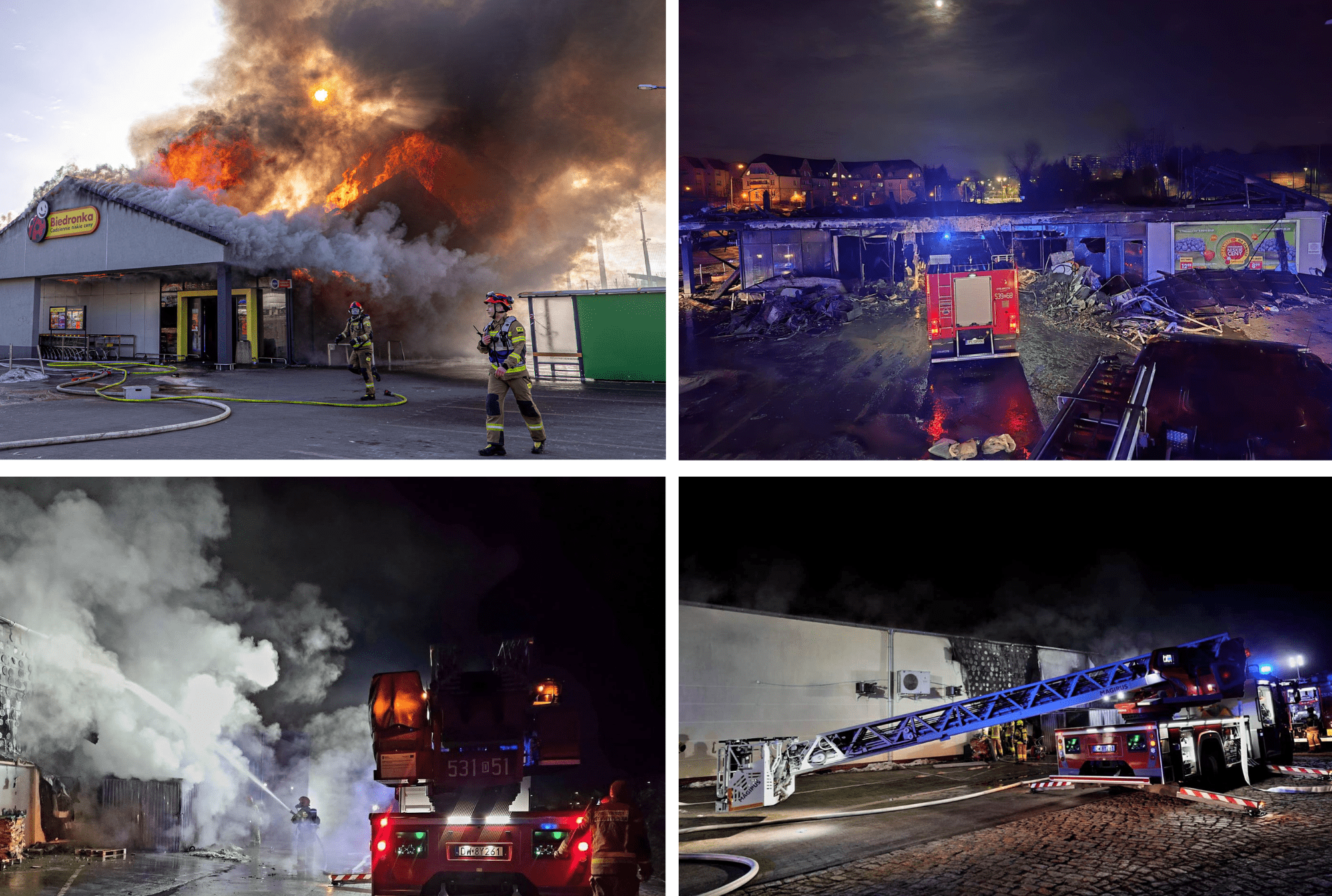 Dwa markety w ogniu w dwa tygodnie. Co dzieje się w Polkowicach? Seria pożarów budzi niepokój mieszkańców