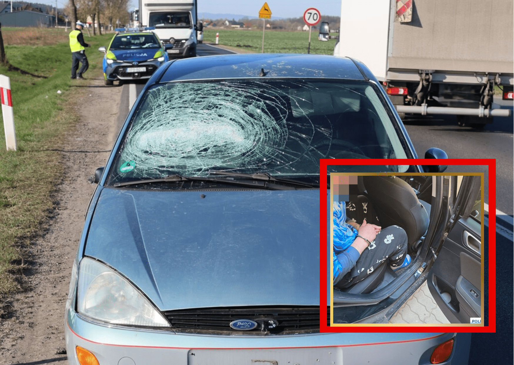 Pijany, po narkotykach doprowadził do zderzenia trzech aut pod Legnicą